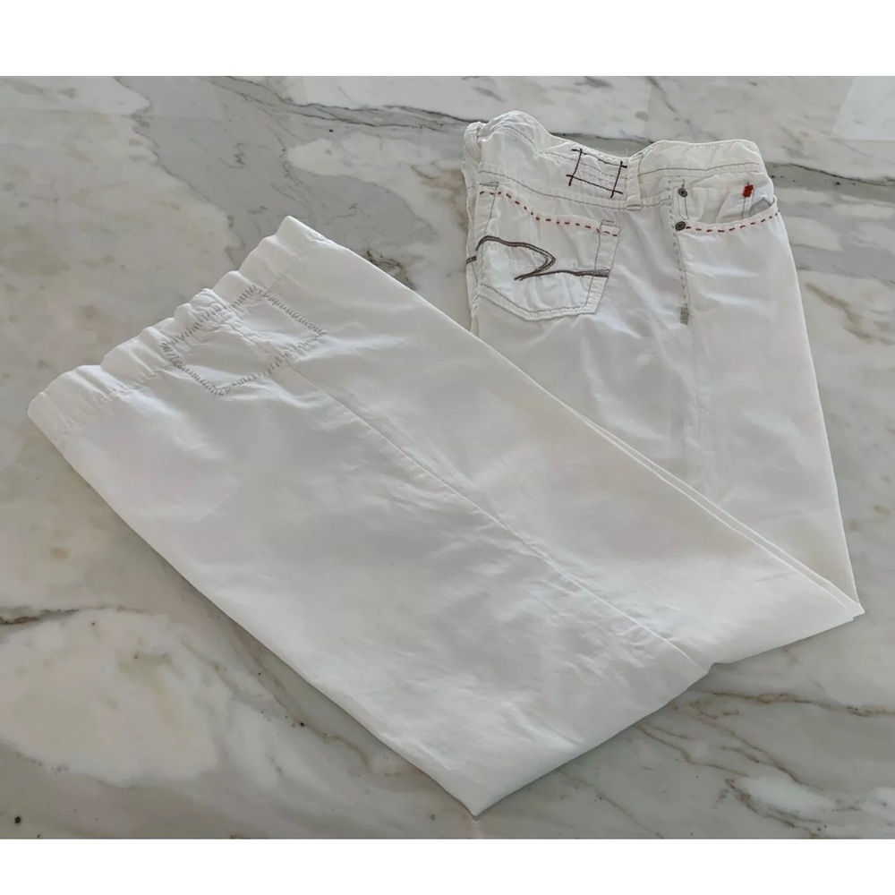 Z BRAND WHITE COTTON FLAIR JEAN STYLE PANTS SIZE 28 X 33